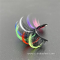 multi colored false lashes makeup rainbow colorful eyelashes